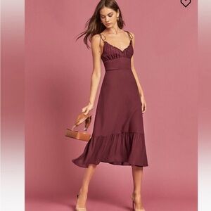 NWT Reformation Embry Dress Plum 8